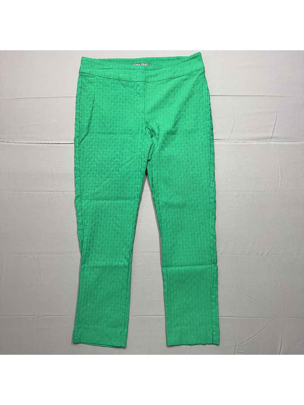 Erica Taylor Womens Jacquard Stretch Pants Size 1X Green Stitch Fix Casual